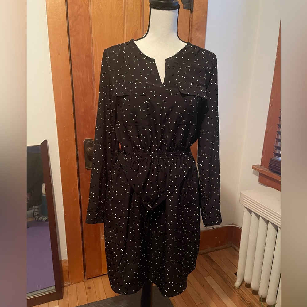 3/$25 Mossimo black and white polka dot dress